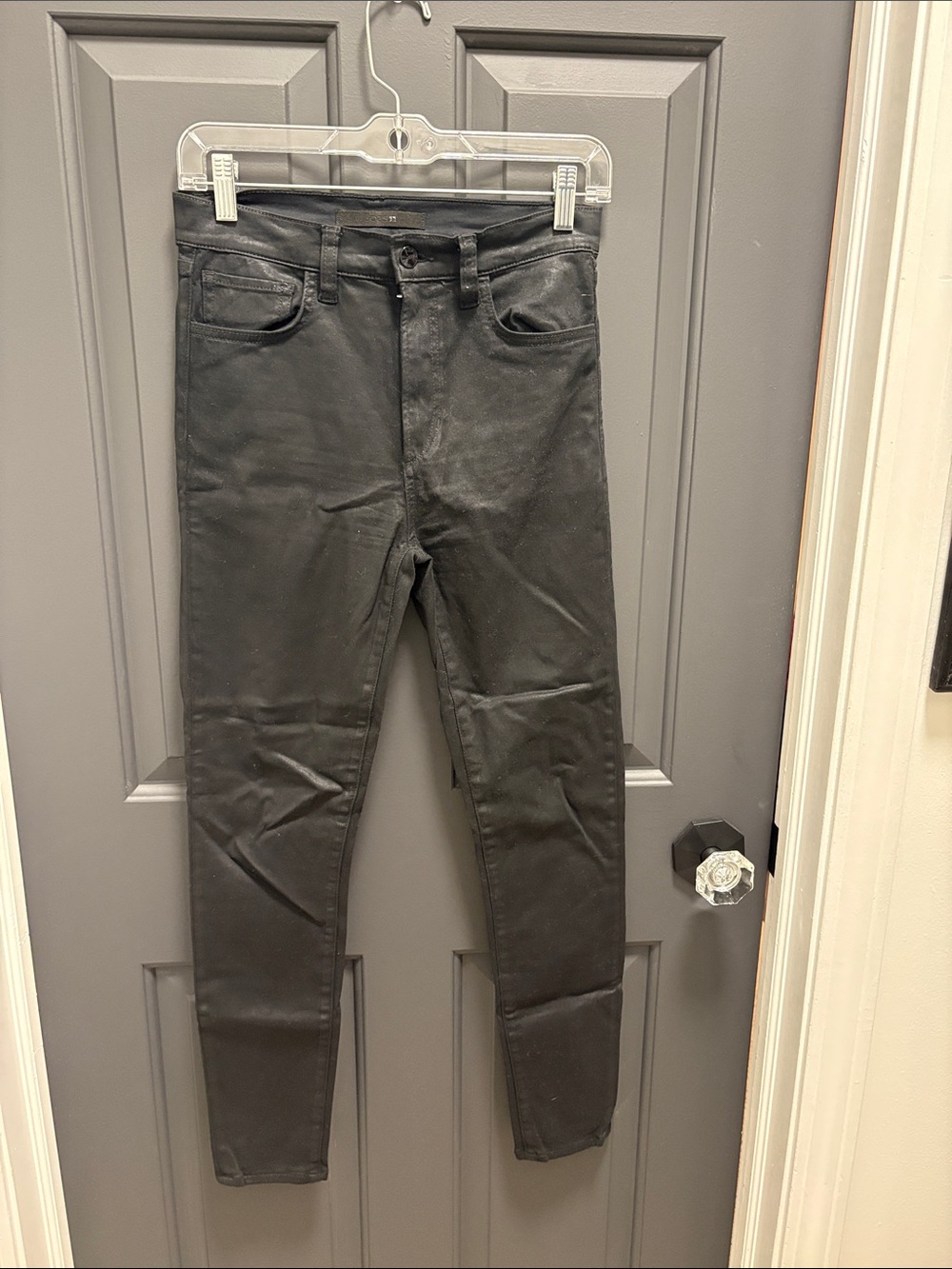 Women’s Slim Black Coated Jeans